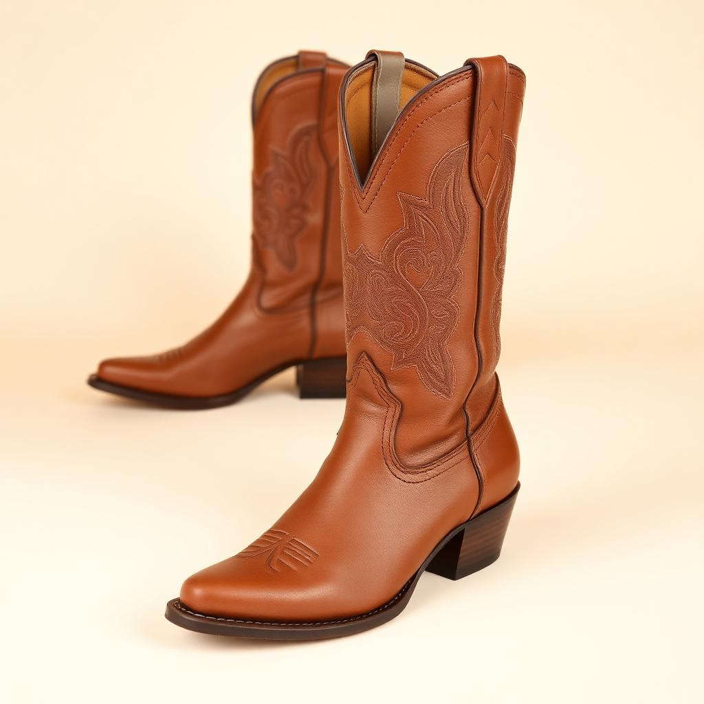 Cognac Snip Toe Boots
